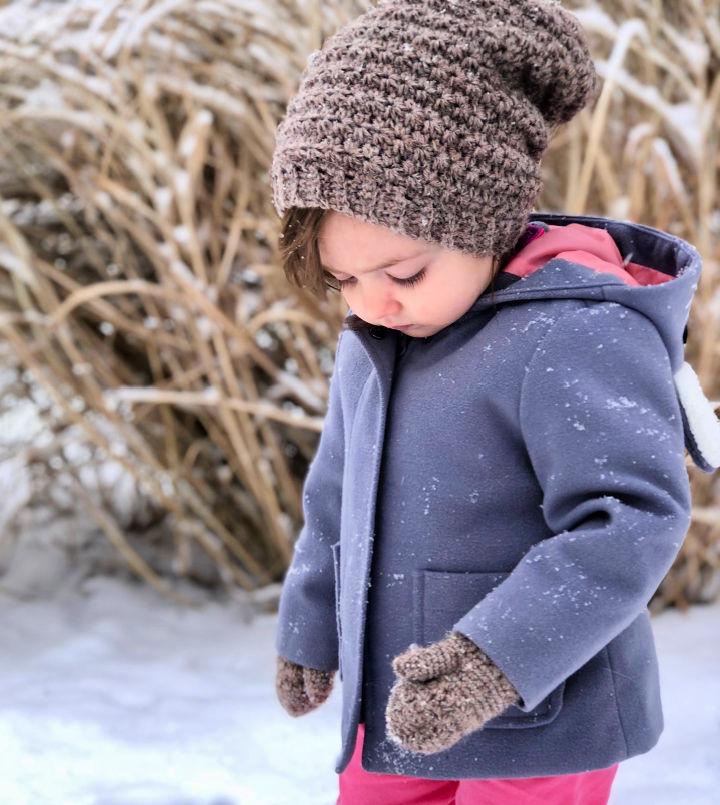 Toddler Girl Star Stitch Crochet Slouchy Hat Pattern