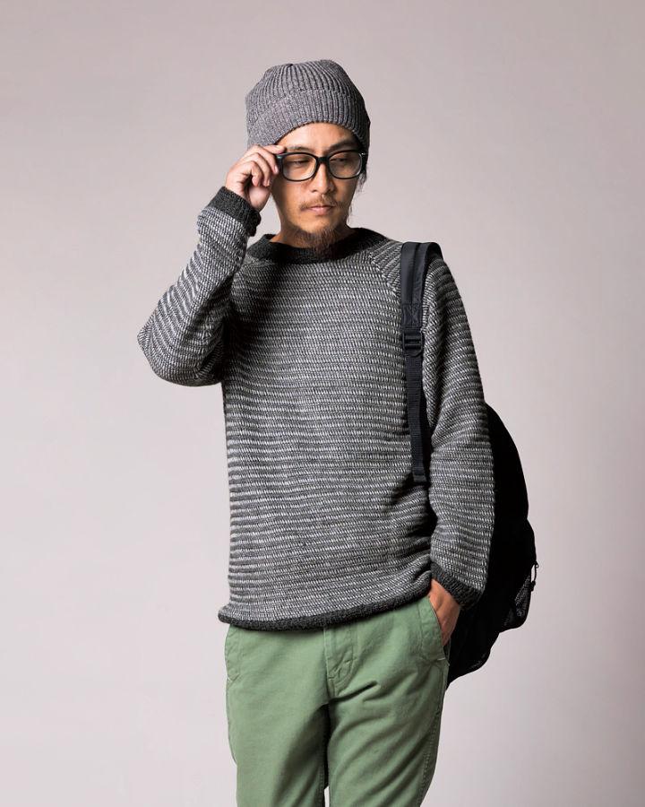 Tunisian Crochet Monotone Mens Sweater Pattern