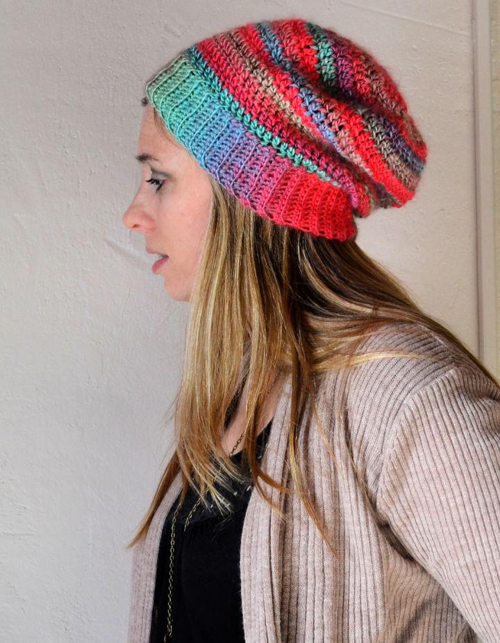 Unique Free Crochet Unforgettable Slouchy Hat Pattern