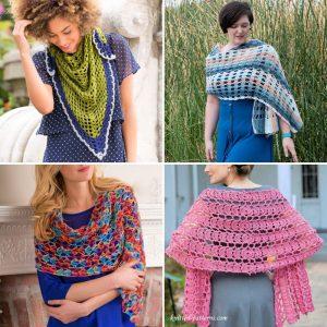 25 free crochet lace shawl patterns (easy pdf pattern)