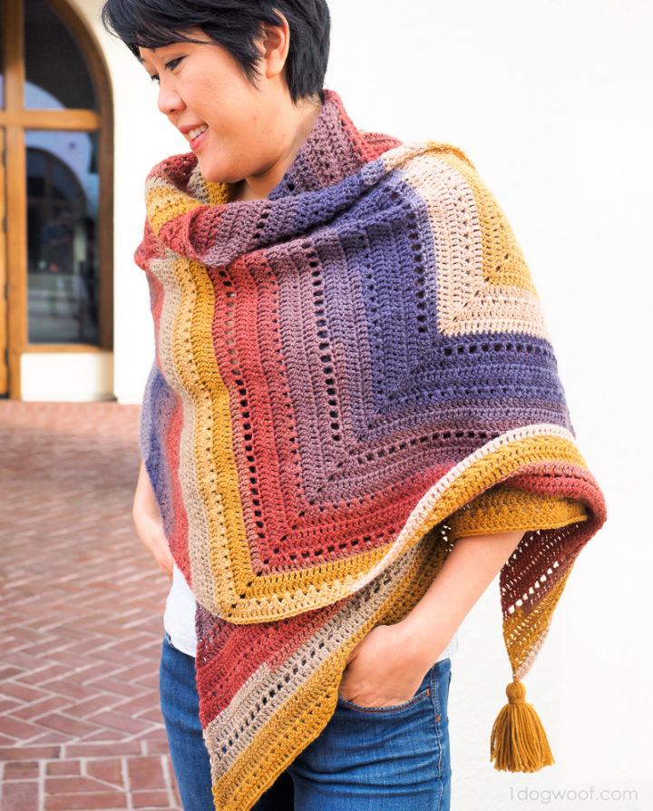 Woman Adirondack Wrap Crochet Pattern