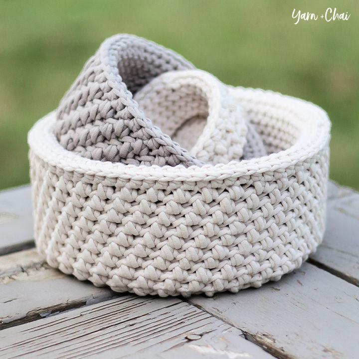 Best Crochet Mini Nesting Baskets Pattern
