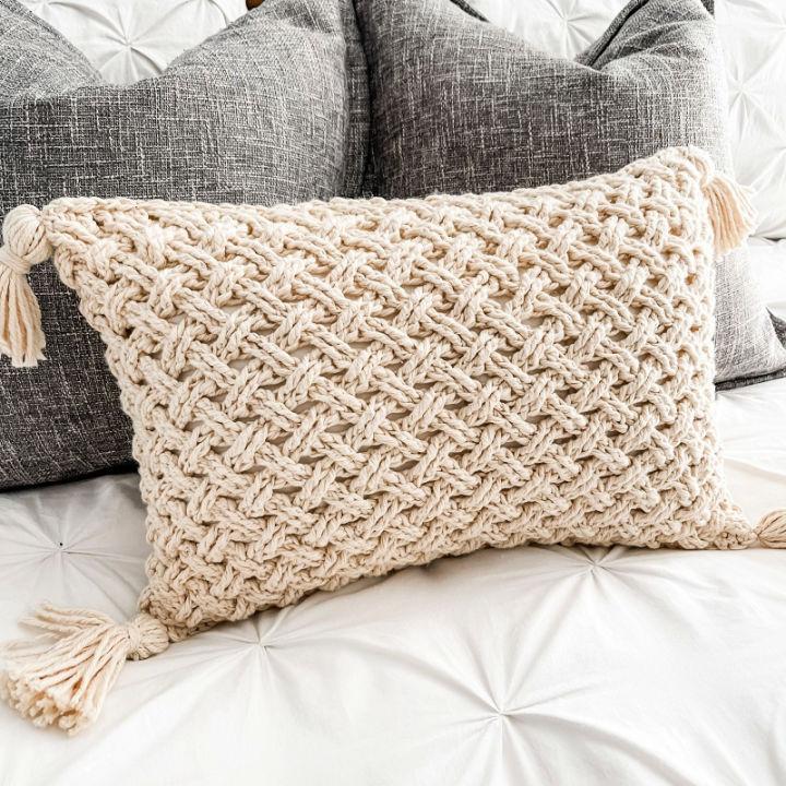 Celtic Weave Crochet Throw Pillow Pattern