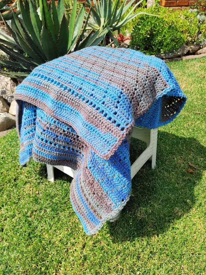 Crochet Filet Slanted Lapghan Pattern