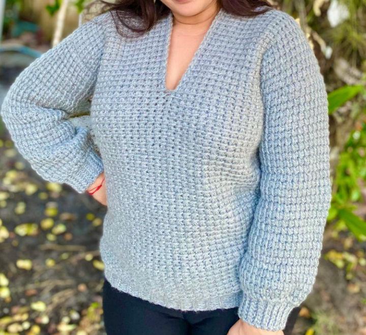 Crochet Winter Weather Sweater Using Mandala Watercolor Yarn