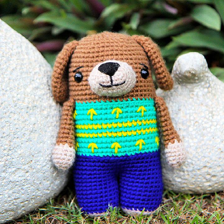 Easy Crochet Dash the Dog Amigurumi Pattern