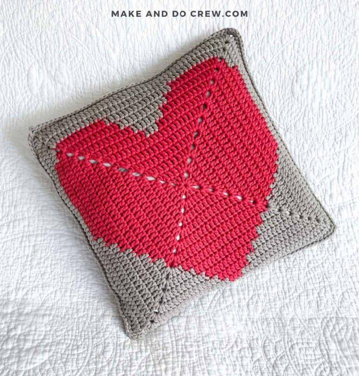 Easy Crochet Heart Pillow Pattern