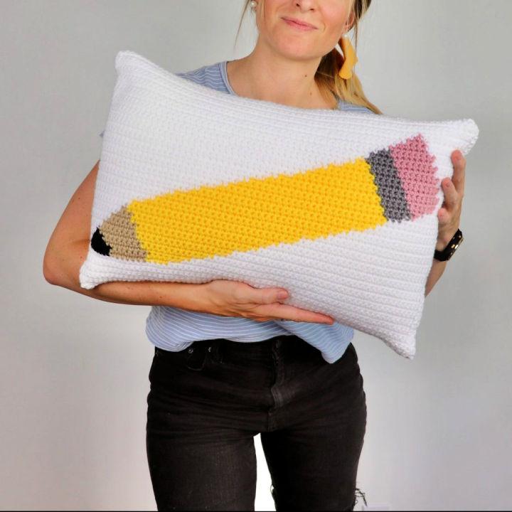 Easy Crochet Pencil Pillow Pattern