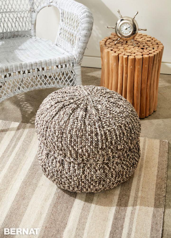 Fastest Crochet Wheel Spokes Pouf Pattern