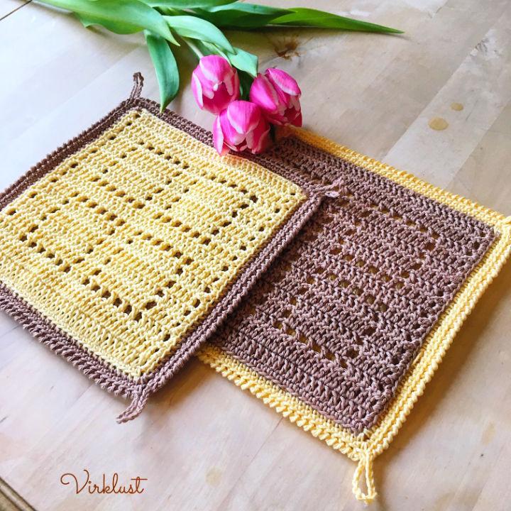 Filet Crochet Potholder Pattern for Beginners