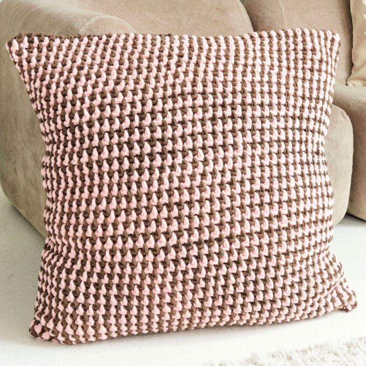 Granite Stitch Crochet Pillow Cover Pattern