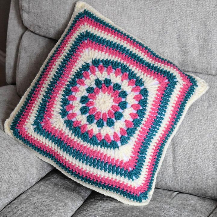 How to Crochet a Square Cushion Cover Free Pattern