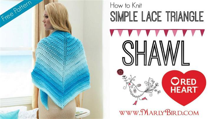 How to Knit One Skein Lace Triangle Shawl