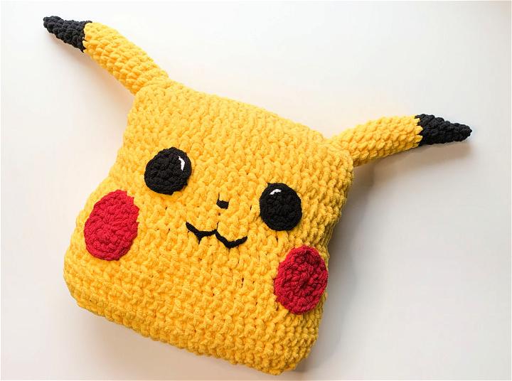 Pikachu Inspired Crochet Pillow Pattern