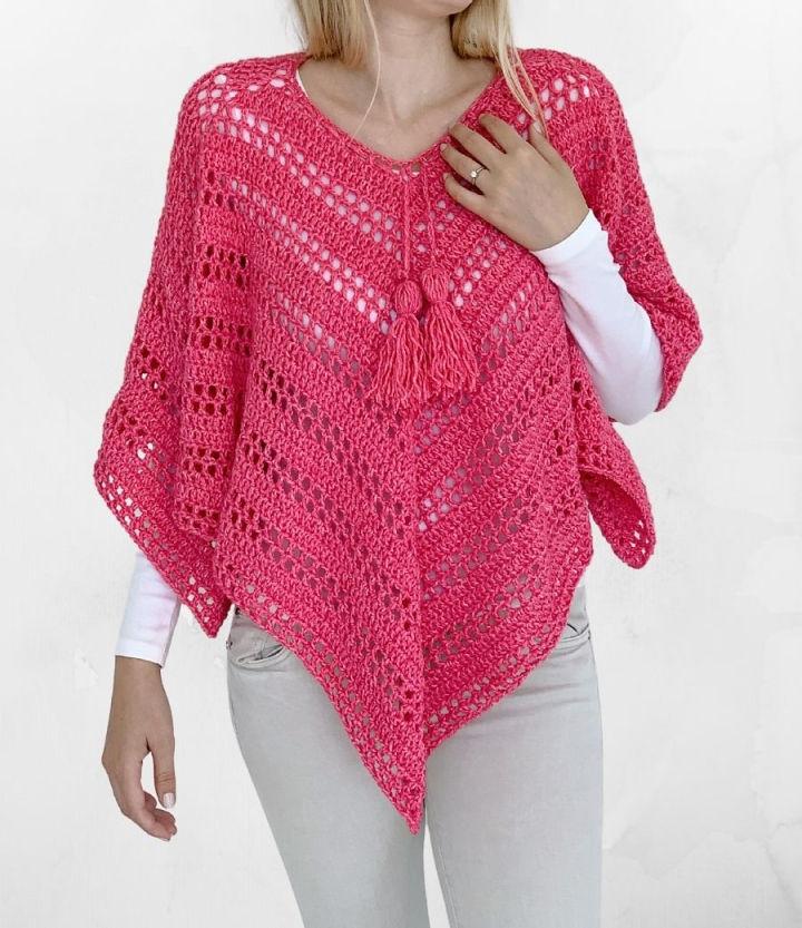 Simple Crochet Poncho Pattern for Beginners