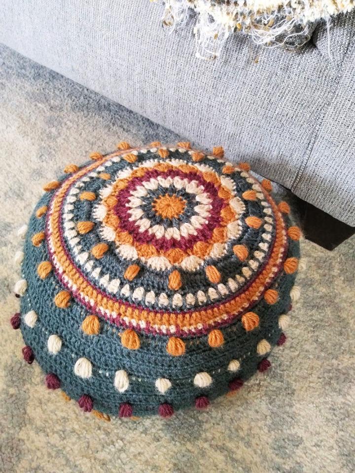 Stitch Sampler Crochet Pouf Pattern