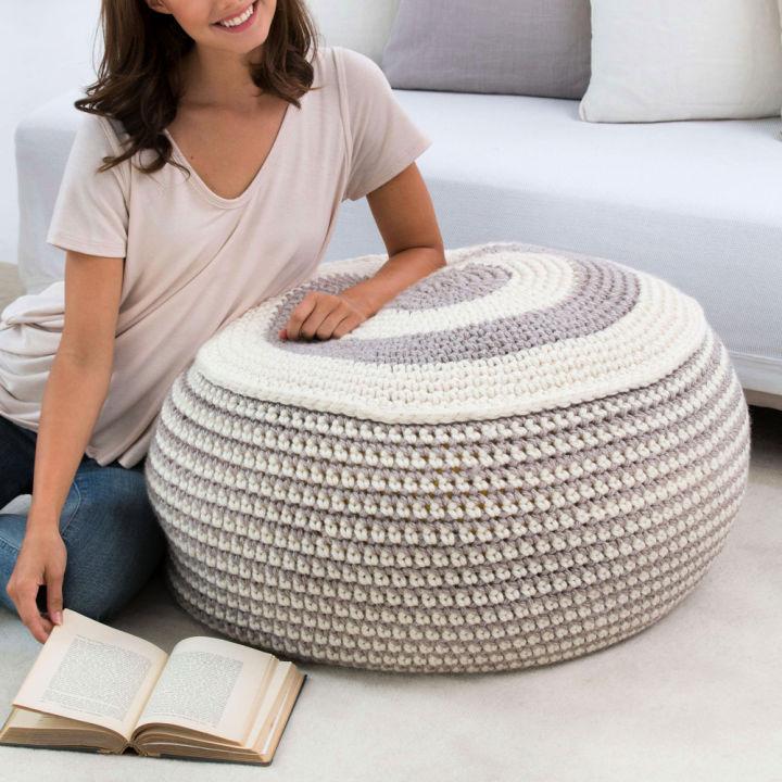 Stylish Crochet Floor Pouf Pattern