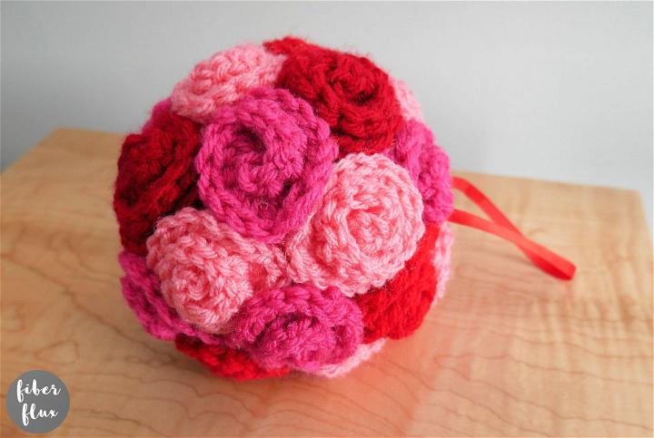 Cool Crochet Valentine Rose Ball Pattern