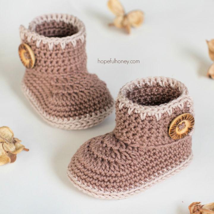 Crochet Cocoa Baby Ankle Booties Pattern