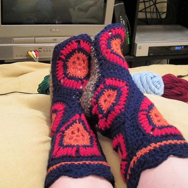 Crochet Hexagon Boots Free Pattern