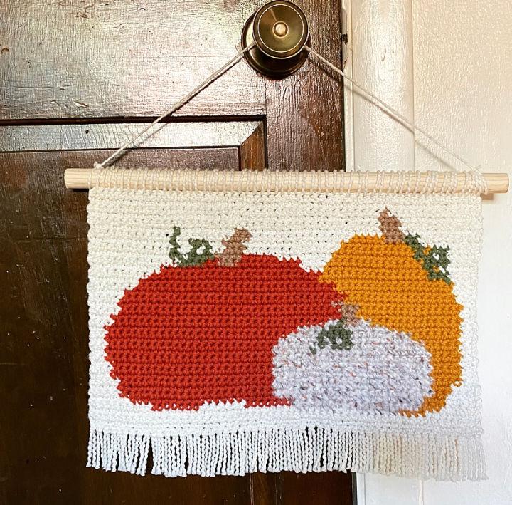 Crochet Pumpkin Trio Wall Hanging Pattern