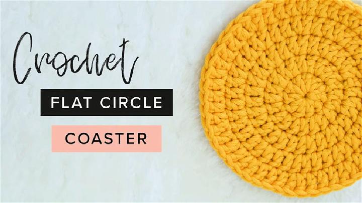 Easy Crochet Flat Circle Coaster Pattern