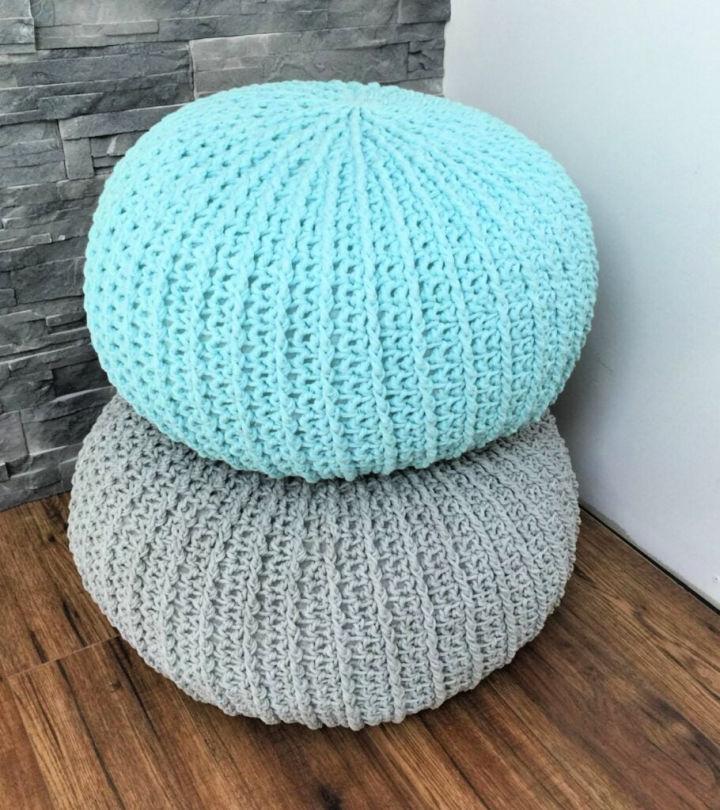 Free Crochet Circle Floor Pouf Pattern