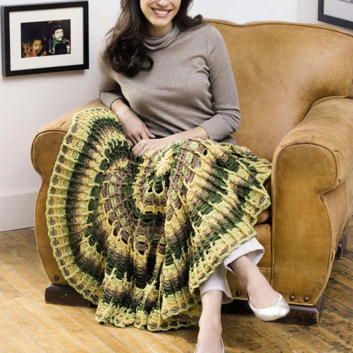 How to Crochet Circle Lapghan Free Pattern