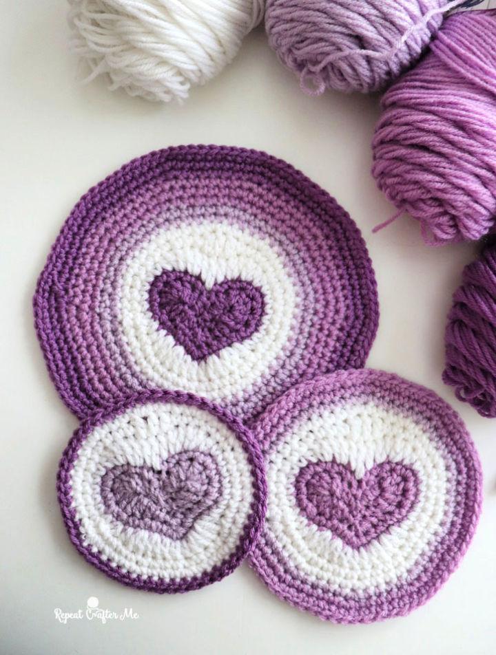 How to Crochet Heart in a Circle