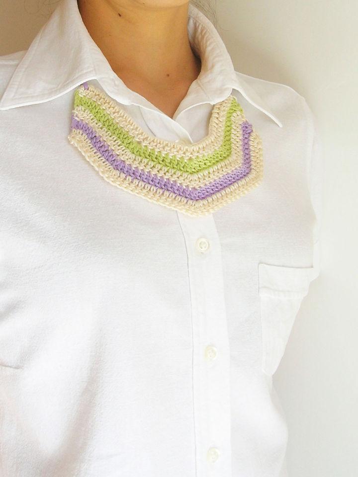 New Crochet Striped Necklace Pattern