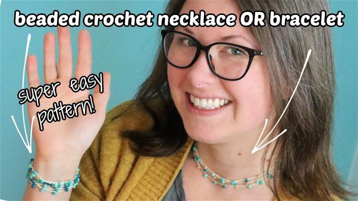 Quick and Easy Crochet Beaded Necklace Pattern
