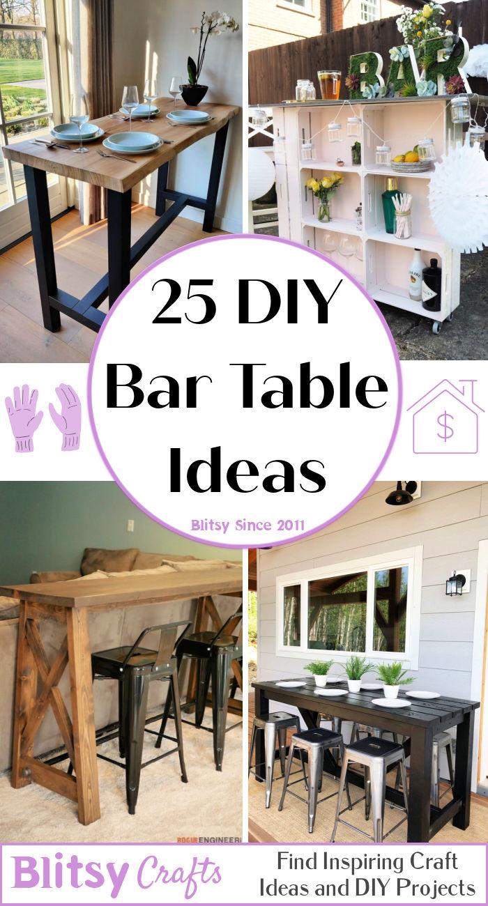 DIY bar table ideas