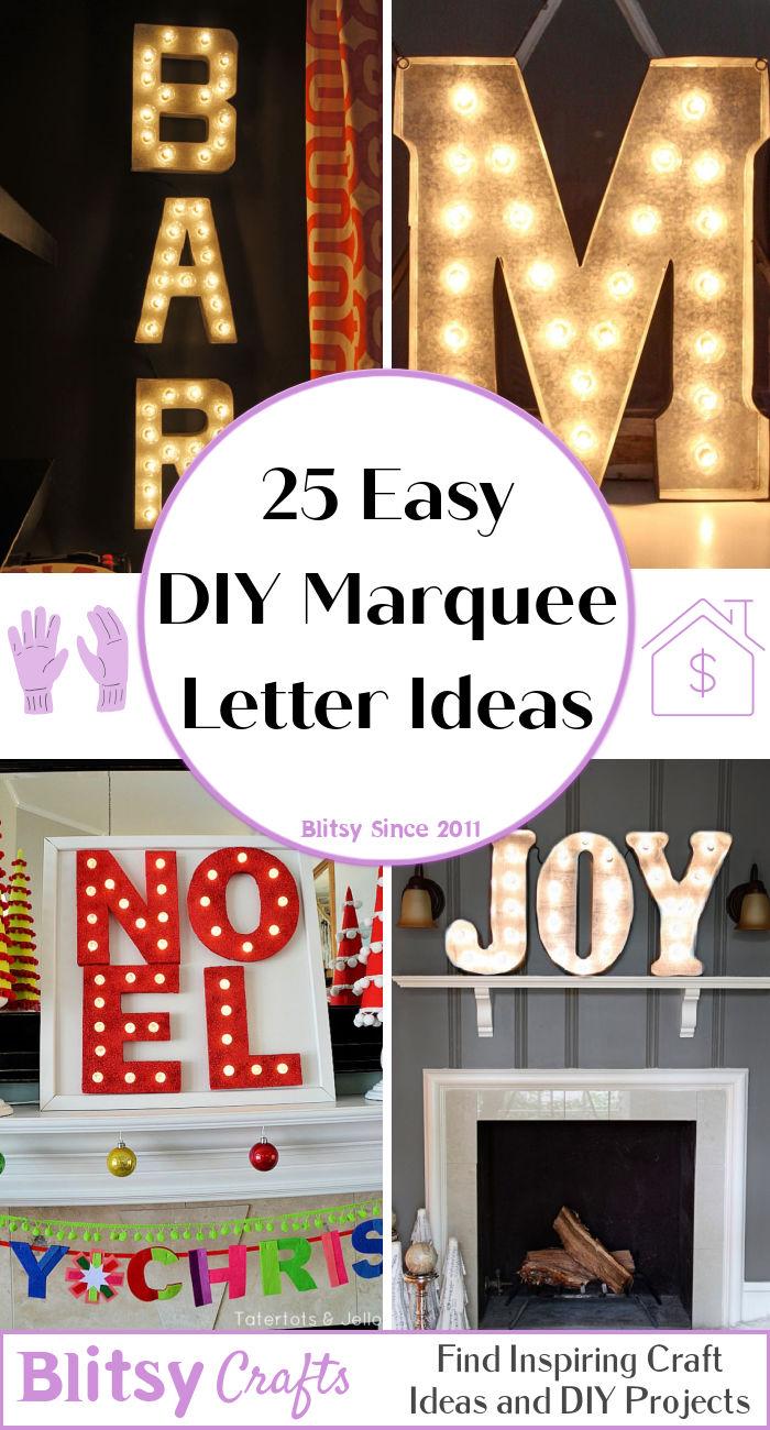 DIY marquee letter ideas