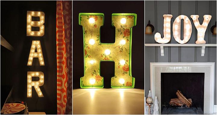 DIY marquee letter