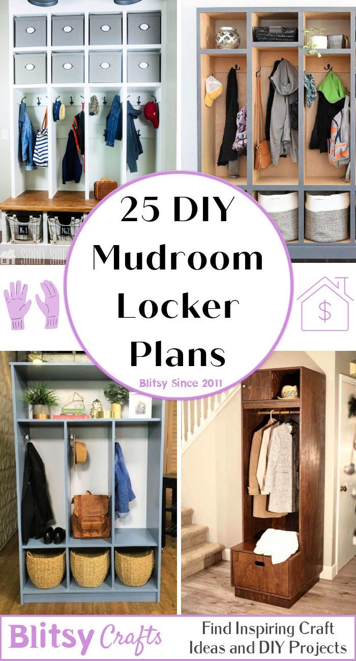 DIY mudroom locker plans