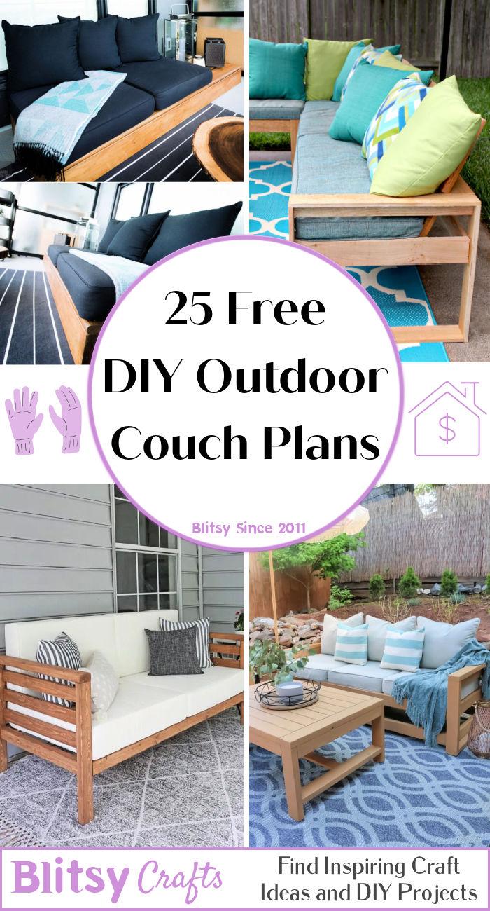 DIY outdoor couch plans