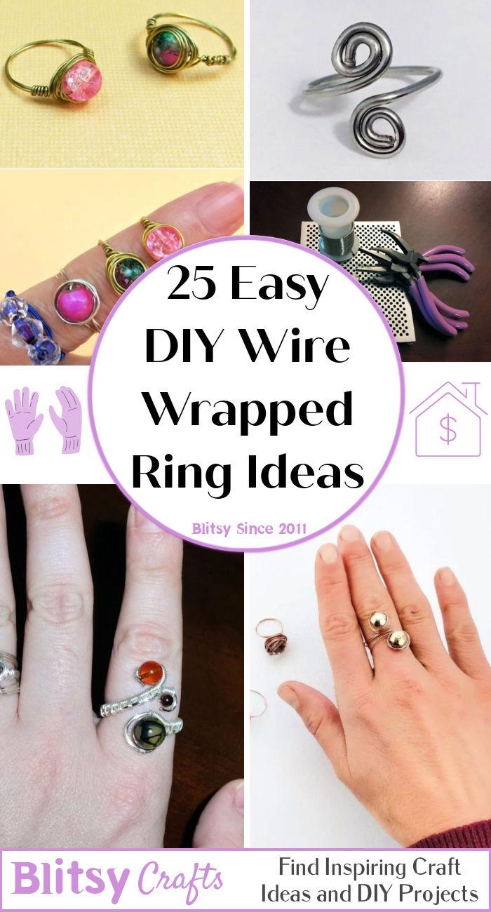 DIY wire wrapped rings