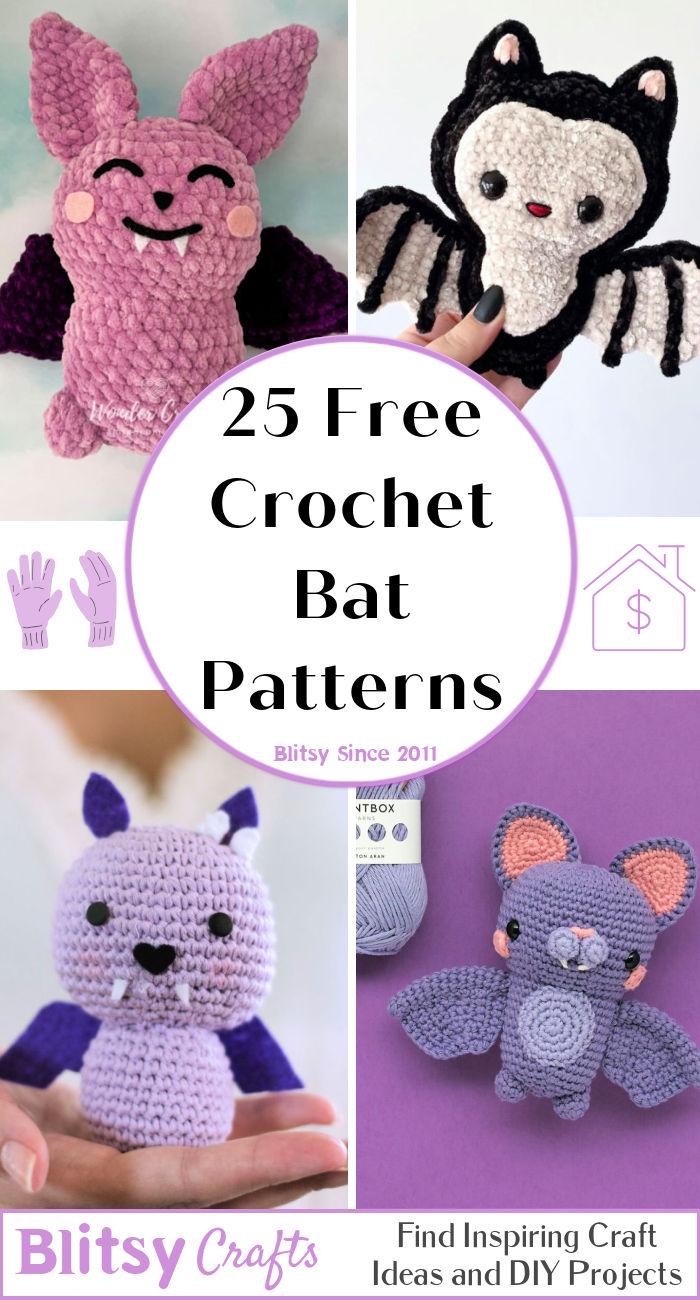 25 free crochet bat patterns- crochet bat amigurumi pattern
