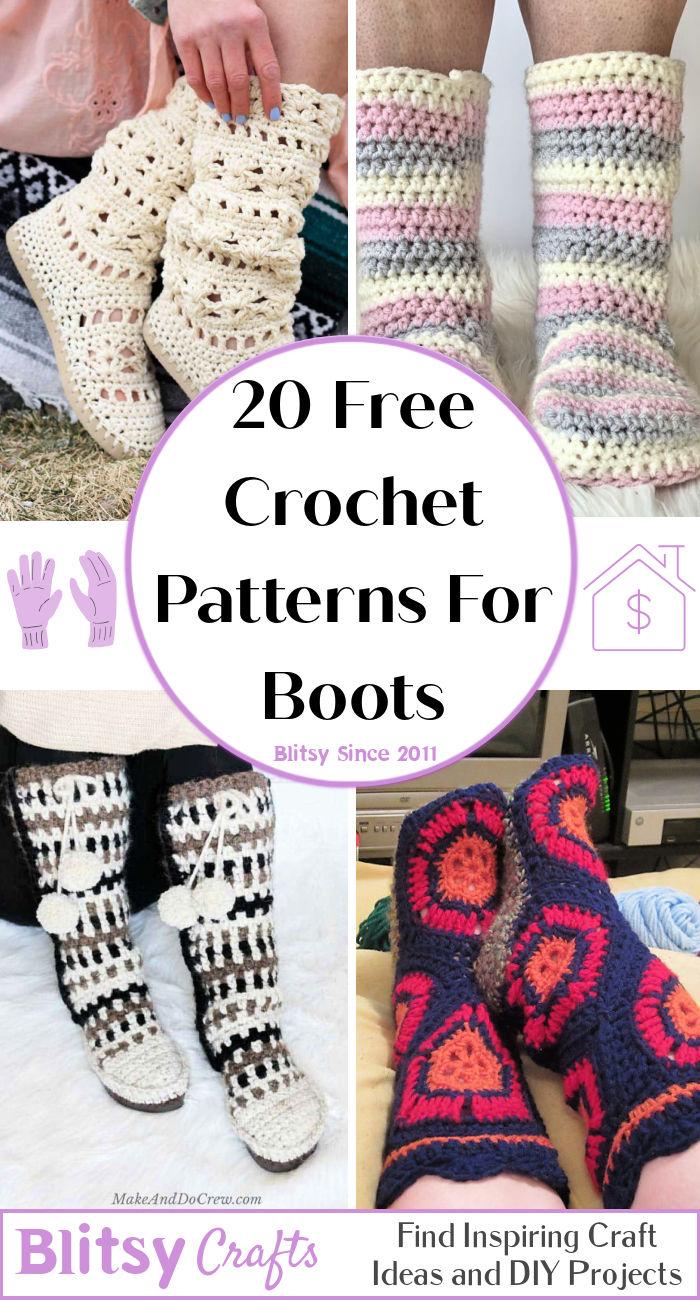 20 free crochet boots pattern for beginners