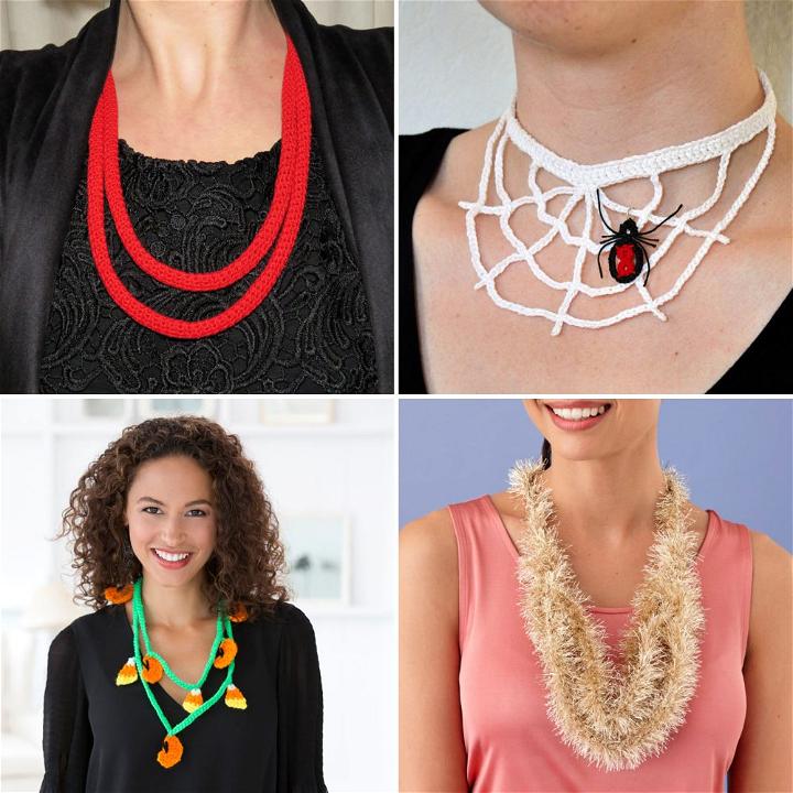 25 free crochet necklace patterns (pdf pattern) - how to crochet a necklace