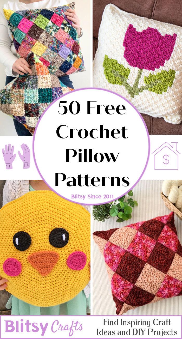 50 free crochet pillow patterns (pillow cover pattern)