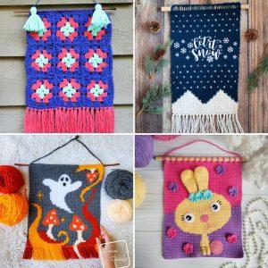 25 free crochet wall hanging patterns (crochet wall art and decor pattern)