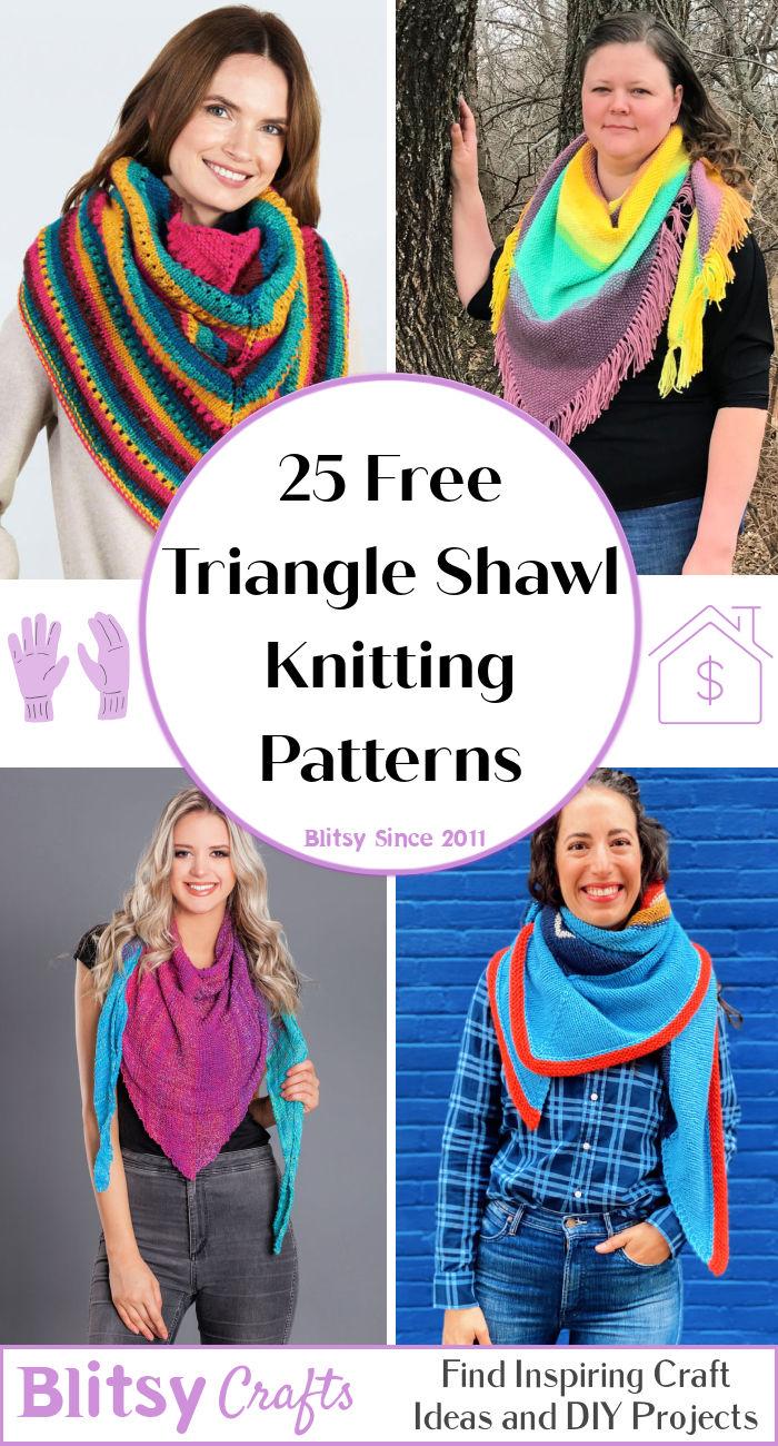 triangle shawl knitting patterns