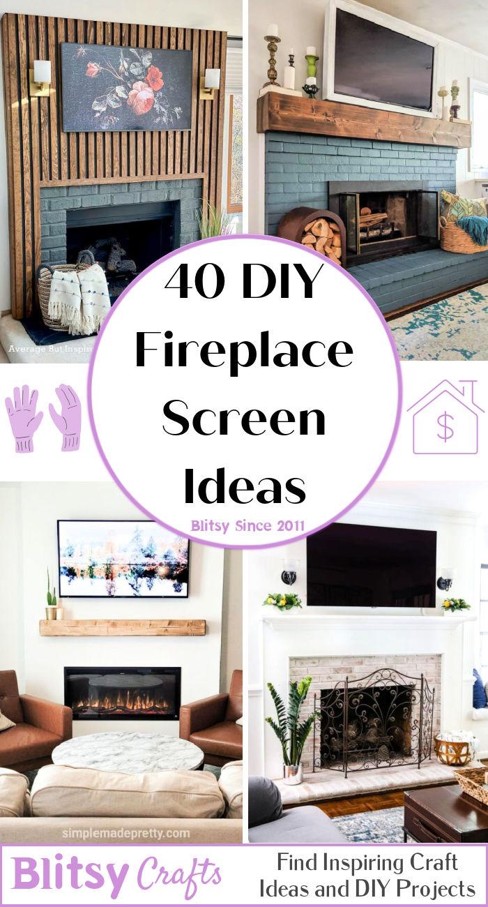 DIY fireplace screen ideas