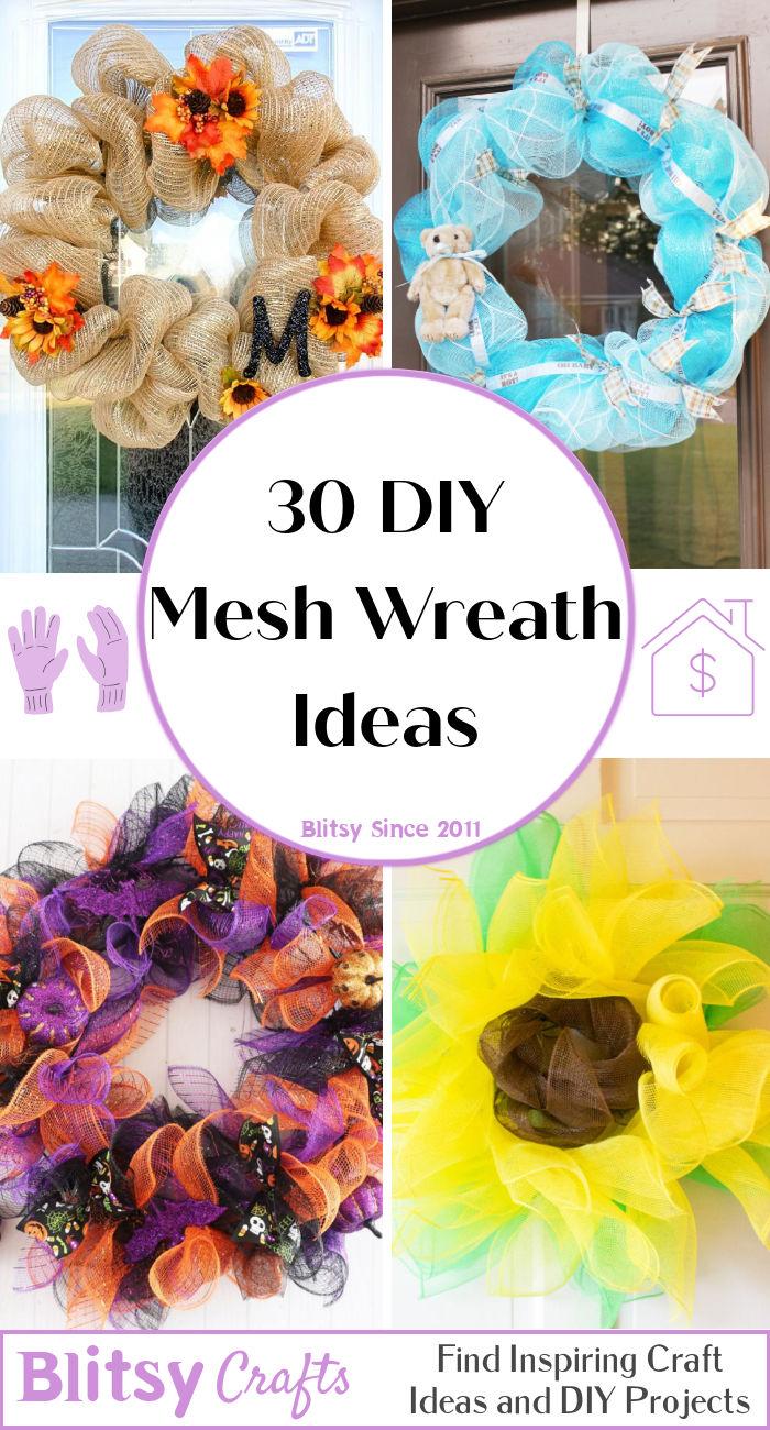 DIY mesh wreath ideas