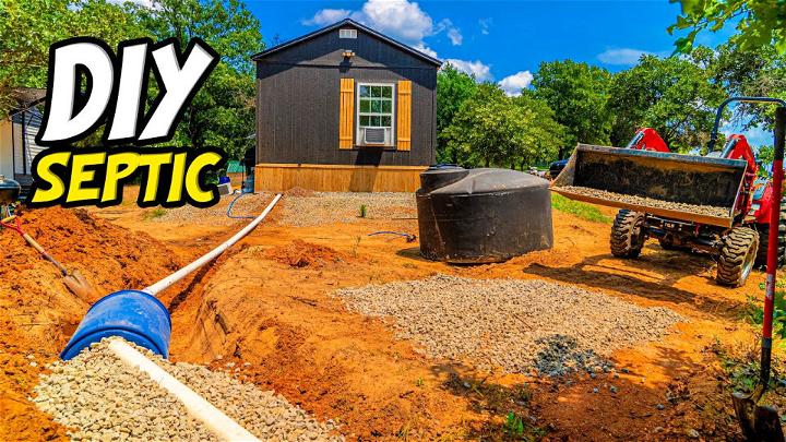 Handmade Septic System for Off Grid Shed to House