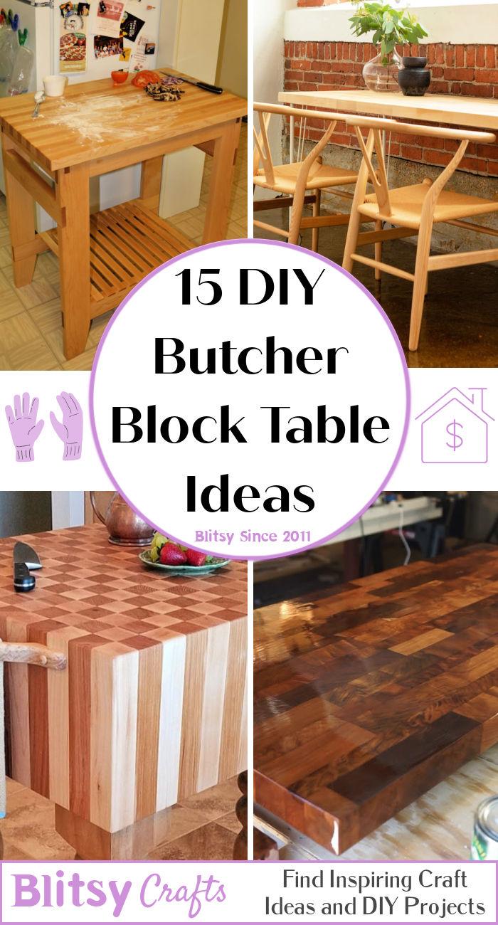diy butcher block table ideas