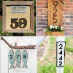 30 DIY House Number Ideas and House Number Signs