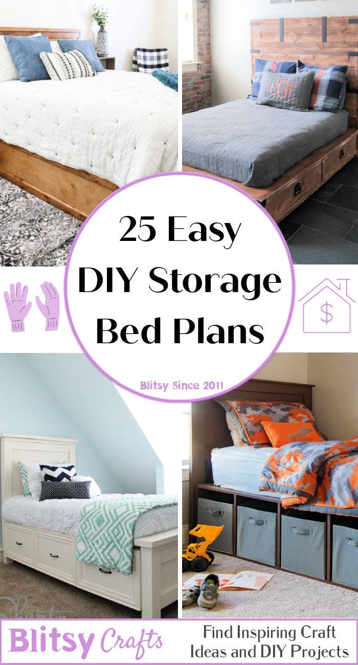 diy storage bed plans