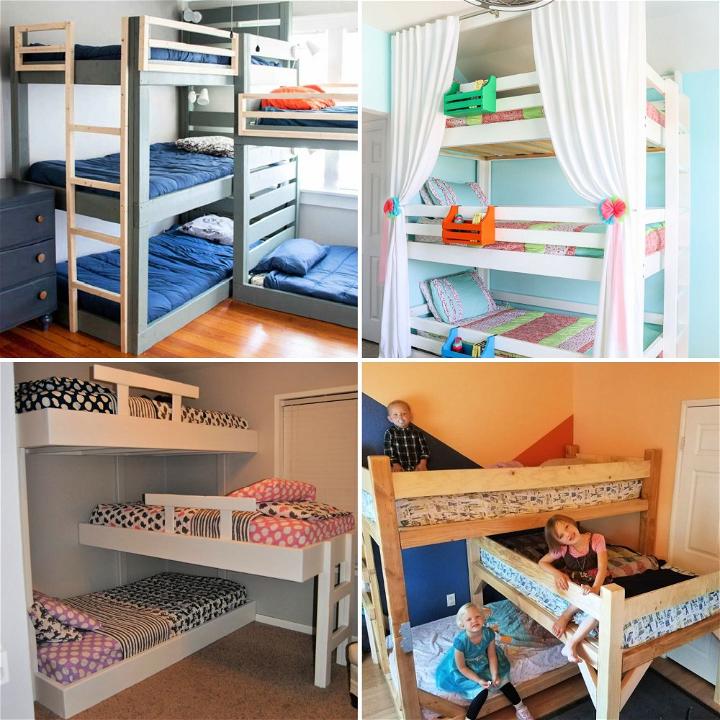 diy triple bunk bed plans